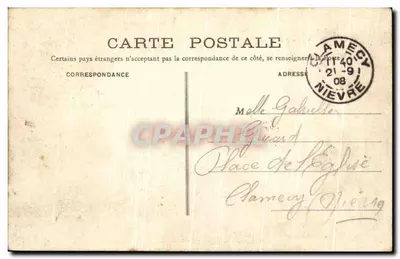 Montréser (I.-et-L.) — Il Castello Vista sull'Indrois — Théréter, depositario, Montréser — Verso