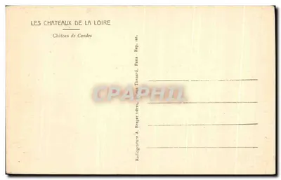 Castello di Candes — I Castelli della Loira — editore A. Breger, Parigi — Verso