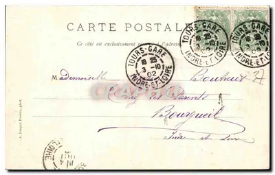 Zamek w Coudray-Montpensier — Oaza wokół Chinon — Wydawca F. BULLET, Wyd. Chinon — Rewers