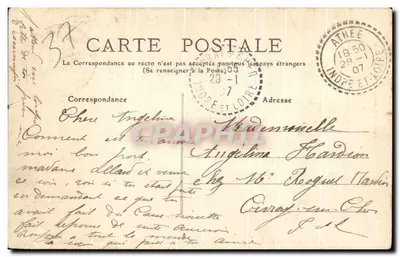 Zamek w NITRAY (Indre-et-Loire) — Athée (3 km) — St-Martin-le-Beau — Rewers