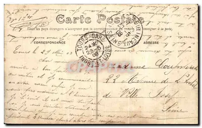 Tours — Statua Balzaca — Wydawca: La Franchise Courr. (n°19) — Rewers