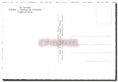 Zamek Chinon — widok panoramiczny i ruiny — Greff S.E.R.P. n°372-526 — Rewers
