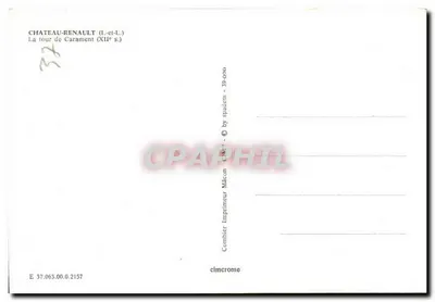 Castello-Renault — La torre di Carament (XII secolo) — Editore Combier — Verso