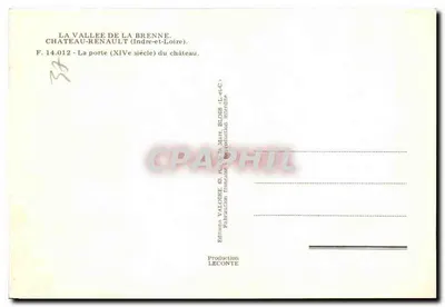 Drzwi zamkowe w Château-Renaud — XVe wiek — Wydawnictwo Valoire — Rewers