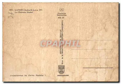 Luynes (Indre-et-Loire 37) — Zamek feudalny — wydawca A. S. (AS) / HN 35 — Rewers