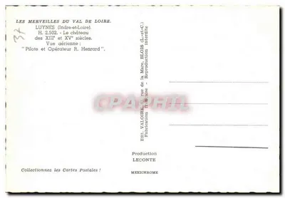 Luynes — Zamek z XIII i XV wieku — Édit. Valoirs, n° H.2.502 — Rewers