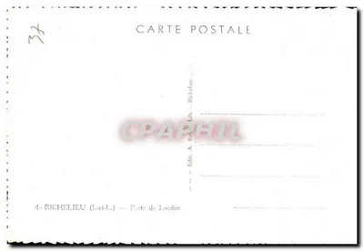 Richelieu (Charente-Loire) — Brama Loudun — Wydawca A. Robin, Lib. Richelieu — Rewers