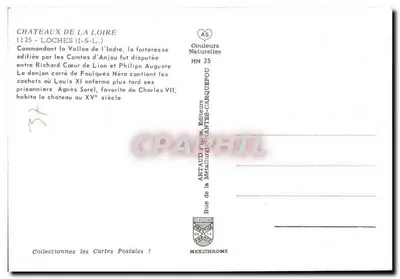 Castelos da Loire — Loches — editor AS — Verso