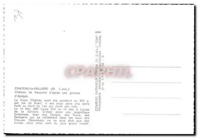 Zamek w Vaujours — Widok z lotu — Combière Imprimeur — Rewers