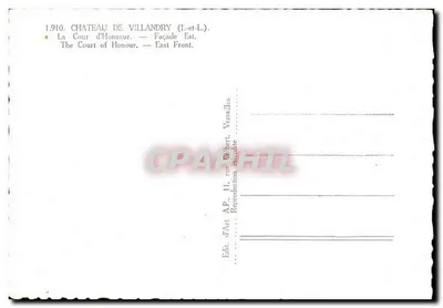 Château Villandry — Sân vườn Danh dự — Mặt tiền Đông — Mặt sau