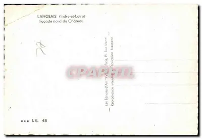 लांगेअइस (इंड्र-एत-लूअर) — चैत्सौ के उत्तरी भाग — आर्ट के छापकर्ता 'यवॉन', पेरिस — पीछे