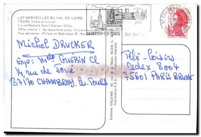 Tours — Catedral de São Gatien — Edições Valoire — Verso