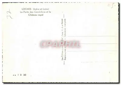 लोच (इंड्र-एत-लूअर) — कॉर्डेलियर्स के गेट और राजकीय किला — आर्ट एडिशन्स ऑन पेरिस — पीछे