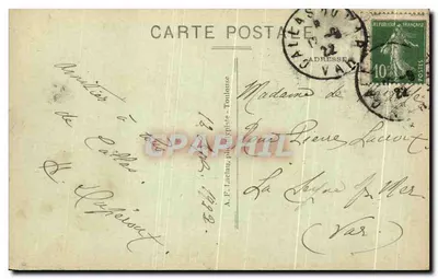 Callas (Var) — Ruínas do Castelo de Pontevès — série 843 — Verso