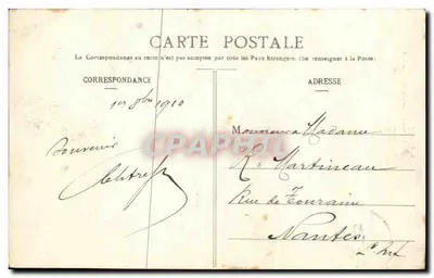 Rouen — Palácio de Justiça, Fachada e Escada da Rue aux Juifs — C.V. 273 — Verso