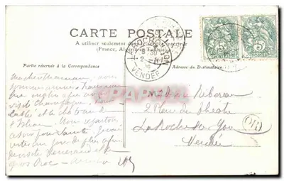 Kościół w Soullignonne — Charente-Inférieure — C. N. Pap. J. Prevost, wyd. Saintes — Rewers