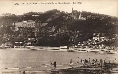Le Havre - Vista geral de Ste-Adresse - A Praia