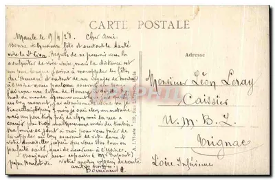 Zamek Buat — widok zamku — wydawca A. L'Hôte, Caissies — Rewers