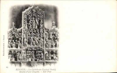 Rennes - La Cathédrale (Latéral Droit) - Retable d'une Chapelle - ND Phot