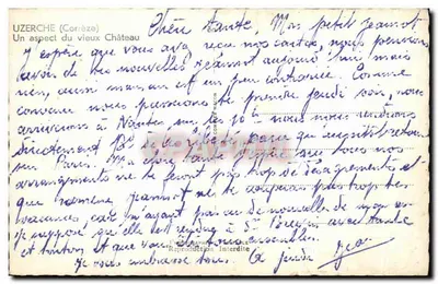 Zamek w Riom — Widok zamku — Wydawca: C. Macon, nr 10 — Rewers