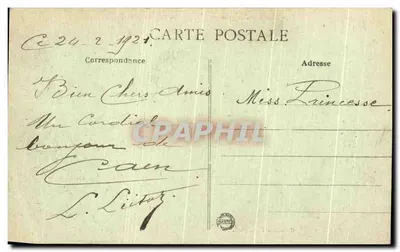 CAEN - Widok panoramiczny, widok z kościoła Świętego Piotra — kolekcja L. A., fot. — n° 162 — Rewers