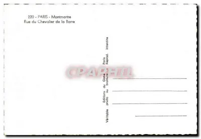 Montmartre — Rue du Chevalier de la Barre — Éditions du Globe — Verso