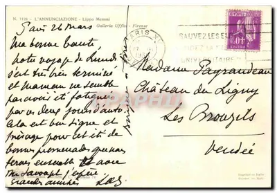 De Verklaring — Lippo Memmi — Galerij Uffizi, Florence — N. 1124 — Achterkant