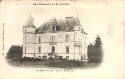 Castelo Saint-André em Rocheservière — Os Castelos da Vendée — Edição A. Robin, Fontenay-le-Comte