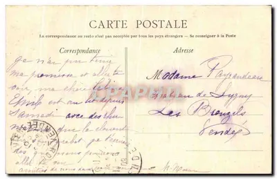 Roche-sur-Yon — Castelo da Touche — Editor: C. H. de la Touche — Verso
