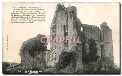 Ruínas do Castelo de Puy-Greffier — Vendeé, Saint-Fulgent — Lib. Jourry, Montagnac