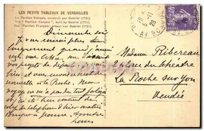 I Piccoli Quadri di Versailles — Il Pavillon francese — editore MONA — Verso
