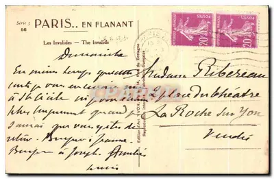 Les Invalides — Os Invalidos — Série 3, Edição Yvon — Verso