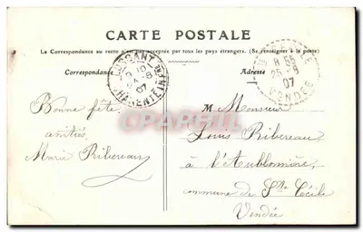 Lussant — Castelo de Bauroux — Edição A. Guilbault, n°10 — Verso