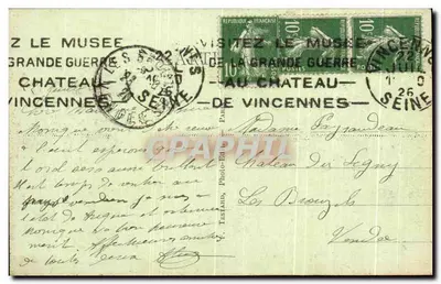 Vincennes — O Donjon e os Fossos do Castelo — E.M. n°4661 — Verso