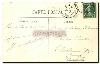 O Mont-Dore — Os Grandes Hotéis e Estrada de Clermont — LL, n° 207 — Verso