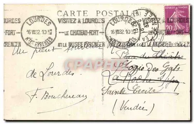 Lourdes - San Miguel - La Basílica y la explanada — editor anónimo, n° 36 — Reverso