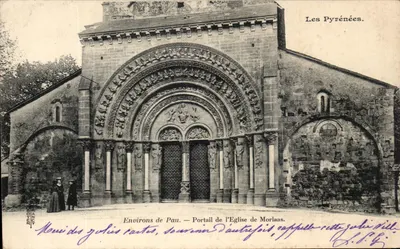 Portal da Igreja de Morlaàs — Environs de Pau — Os Pirineus