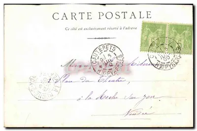 Antieke ansichtkaart Cauterets Esplanade Les oeufs — Achterkant