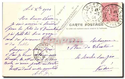 Lourdes — Pielgrzymka przed Statuą Rosary — V.P. Paryż nr 11 — Rewers