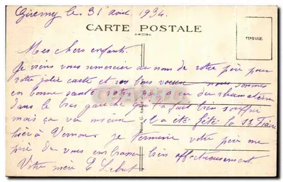 Cocherel (Eure) — A Ramière, última residência de M. A. Briand, Ministro das Relações Exteriores — Verso