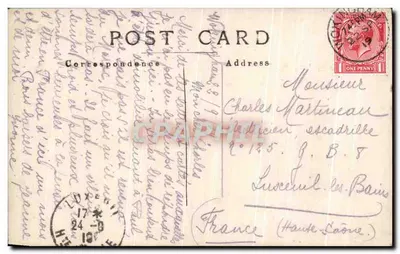 Forest Lodge, Binfield — widok domu otoczonych drzewami — wydawca A.405 — Rewers