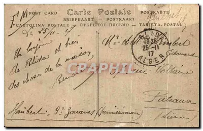 Blida — Uitzicht op de Kerk van Sint-Karolus en de Berg — ND. Fot. n°117 — Achterkant