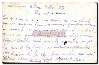 Koblenz — Carthaus — editor desconhecido, número de série não visível — Verso