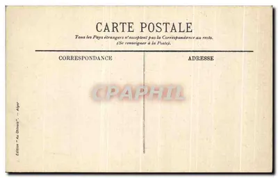 Algier — Widok narożnika Place du Gouvernement — Wydanie 'Au Chinois' — Rewers