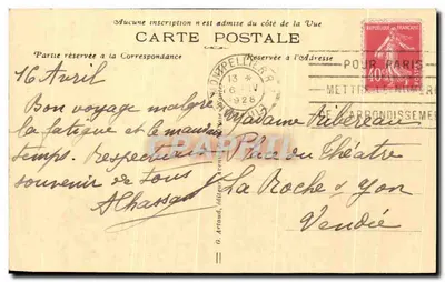 Montpellier — View of the School of Medicine and Saint-Pierre Cathedral — G. Artaud, no. 90 — Back