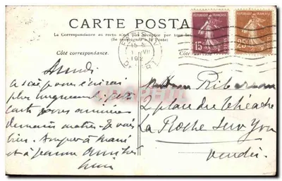 Versailles — Cour Royale and Statue of Louis XIV — Publisher Not Visible — Back