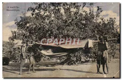Bilhete postal antigo A machilla Moçambique
