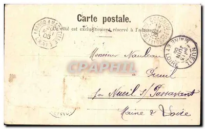 Bilhete postal antigo Um dahomeen DAhomey — Verso