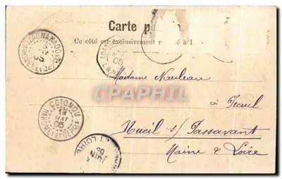 Viagem pelo Ouémé — Cotonou, Benin — Carte postale ancienne — Verso