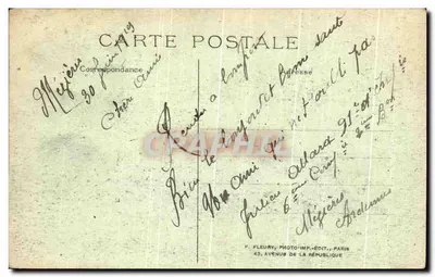 Mézières-Charleville — O Ponte de pedra. Após o départ dos alemães (Novembro 1918). — Edition A.G.D. — Verso